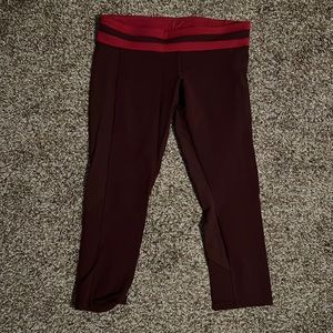 Maroon Lululemon leggings, size 10
